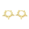 Rack Plating Brass Spike Hoop Earrings for Women EJEW-D059-22G-1