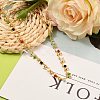 Brass Handmade Colorful Glass Beaded Necklaces NJEW-JN03134-4