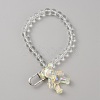Acrylic Bear Hanging Beaded Keychain Wrist Bracelet Pendant Decoration HJEW-WH0068-15B-1