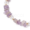 Natural Amethyst Chip Beaded Bracelets for Women BJEW-JB11742-03-3