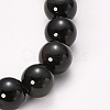 Natural Obsidian Beaded Stretch Bracelets BJEW-Q692-12-12mm-2