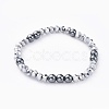 Faceted Rondelle Electroplate Glass Stretch Bracelets BJEW-JB04650-01-1