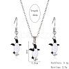 Alloy Enamel Pendant Necklaces & Dangle Earrings Sets FS-WGBC05C-05-1
