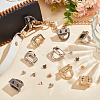 WADORN 12 Sets 3 Colors Zinc Alloy Double D Ring Clasps FIND-WR0010-83-4