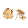 Ion Plating(IP) 304 Stainless Steel Stud Earring Findings EJEW-O104-09G-3