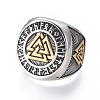 304 Stainless Steel Signet Rings for Men RJEW-D073-09-ASG-1