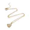 Brass Micro Pave Cubic Zirconia Pendant Necklaces NJEW-I230-23-2