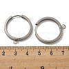 Tarnish Resistant 201 Stainless Steel Huggie Hoop Earrings Findings STAS-A167-01Q-P-3