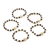 Cross Cubic Zirconia Beads Stretch Bracelet BJEW-JB07198-1