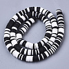 Handmade Polymer Clay Beads Strands CLAY-R089-6mm-086-2