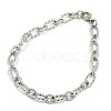 Tarnish Resistant Fashionable 304 Stainless Steel Composite Figaro Cable Chains Bracelets STAS-A028-B095P-1