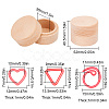 36Pcs 3 Styles Ring & Heart & Triangle Alloy Locking Stitch Marker TOOL-BC0002-27-2