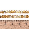 AB Color Plated Transparent Glass Rondelle Beads Strands EGLA-T029-4mm-10H-4