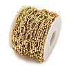 Ion Plating(IP) Handmade 304 Stainless Steel Oval Link Chains CHS-G038-04B-G-3