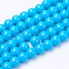 Painted Glass Bead Strands X-DGLA-S071-8mm-12-2