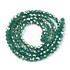 Opaque Solid Color Electroplate Glass Beads Strands EGLA-A039-P2mm-B07-3