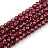 Natural Garnet Beads Strands X-G-K127-01F-3mm-1