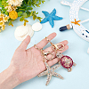 2Pcs 2 Style Colorful Full Rhinestones Pendant Keychain KEYC-WR0001-37-5