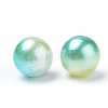 Rainbow Acrylic Imitation Pearl Beads OACR-R065-10mm-03-2