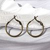 Brass Hoop Earrings KK-I665-26A-AB-1