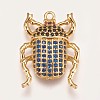 Brass Micro Pave Cubic Zirconia Pendants ZIRC-K078-04G-1