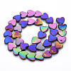 Electroplate Natural Freshwater Shell Beads Strands SHEL-N027-05-2