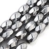 Electroplated Synthetic Non-magnetic Hematite Beads Strands G-P545-G02-02G-1