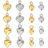 16Pcs 4 Styles Brass Pendants KK-ME0001-21-1