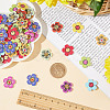 2-Hole Printed Wooden Buttons WOOD-WH0024-137-3