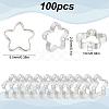 100Pcs Rack Plating Brass Bead Frames KK-SP0002-26S-2