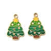 Christmas 304 Stainless Steel Enamel Pendants STAS-Z093-08W-G-1