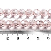 Electroplate Transparent Glass Beads Strands EGLA-A035-T8mm-A20-4