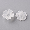 Transparent Frosted Acrylic Bead Caps MACR-S371-04A-701-2