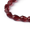 Faceted Drop Glass Bead Strands X-EGLA-E010-5x7mm-06-2