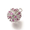 Brass Micro Pave Cubic Zirconia Beads KK-M312-20P-2