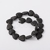 Synthetic Lava Rock Bead Strands G-N0114-18-2