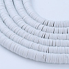 Flat Round Handmade Polymer Clay Beads CLAY-R067-8.0mm-39-3