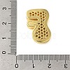 Rack Plating Brass Micro Pave Clear Cubic Zirconia Perdants KK-C067-11G-F-3