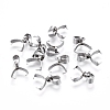 Tarnish Resistant 304 Stainless Steel Ice Pick Pinch Bails X-STAS-R182-03-3