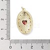 Rack Plating Brass Micro Pave Clear Cubic Zirconia Pendants X-KK-H474-23G-02-3