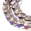 Electroplate Transparent Glass Beads Strands EGLA-Z001-02B-3