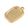 Ion Plating(IP) 304 Stainless Steel Rack Plating Pendant Cabochon Settings STAS-U019-10G-2