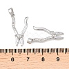 Brass Micro Pave Clear Cubic Zirconia Pendants KK-G549-16A-P-3
