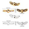Tibetan Style Alloy Fairy Wing Beads TIBEB-PH0004-81-WH-2