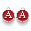 Platinum Plated Alloy Enamel Charms ENAM-S118-03A-P-1