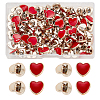 100Pcs CCB Plastic Shank Buttons BUTT-GF0001-11B-1