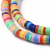 Handmade Polymer Clay Beads Strands CLAY-R089-3mm-017-4