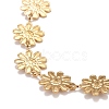 Enamel Daisy Link Chain Necklace NJEW-P220-01G-01-3