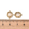 304 Stainless Steel Pave Cat Eye Square Connector Charms STAS-L022-524G-3