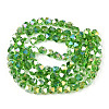 Electroplate Transparent Glass Beads Strands X-EGLA-T019-06D-2